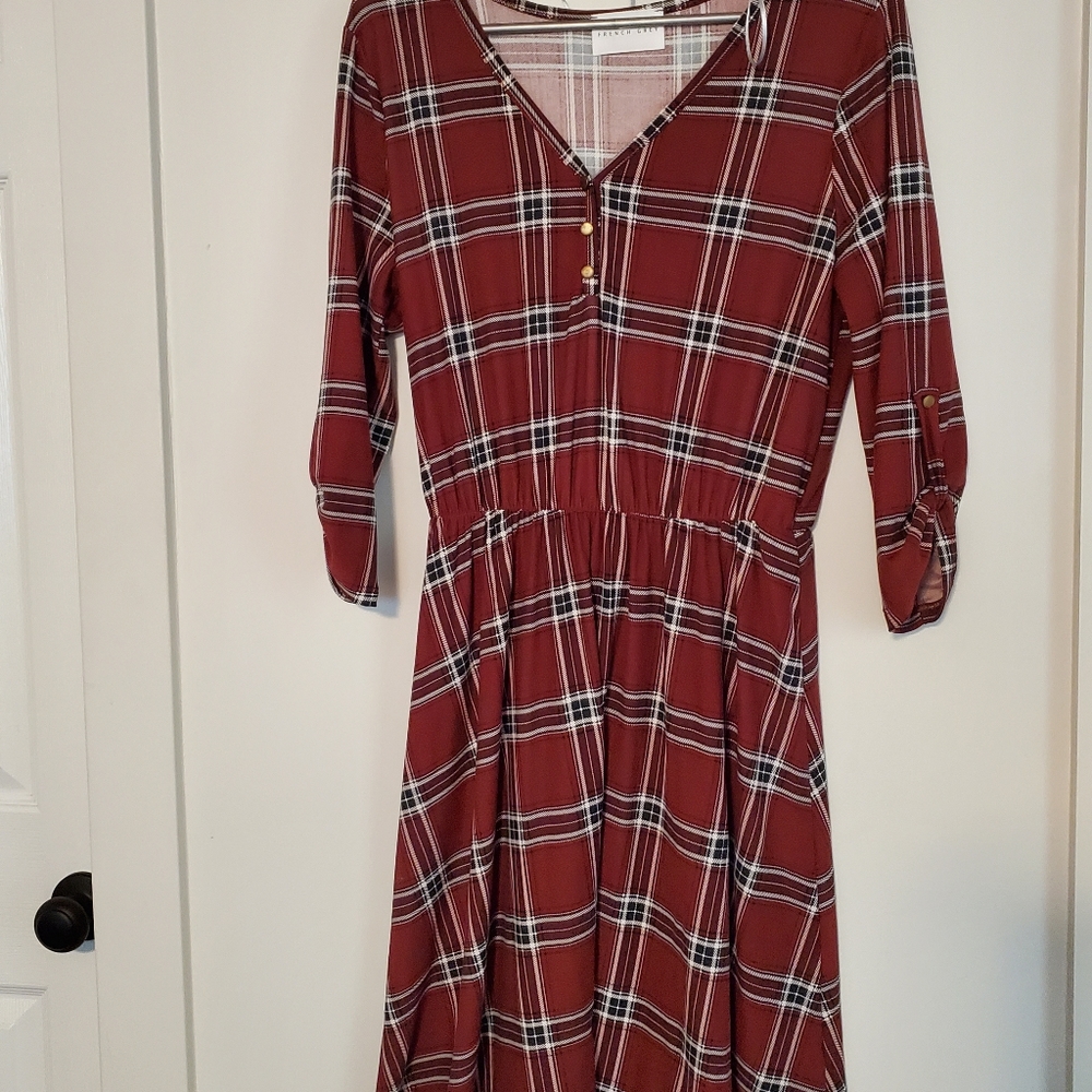 French Grey long sleeved dress